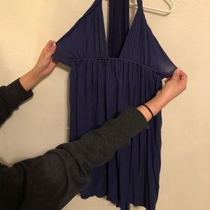 Summer dress with long drape tie